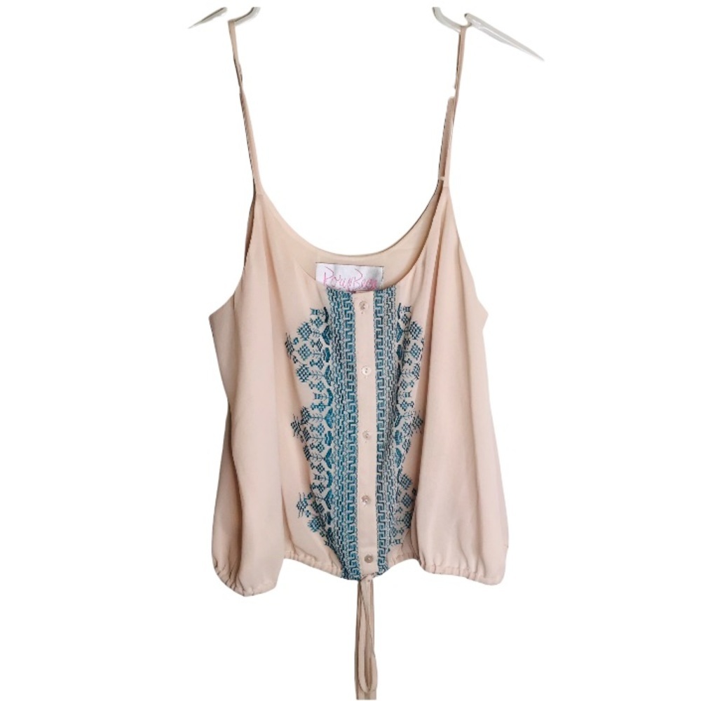 Rory Beca Sleeveless Embroidered Blouse Size M